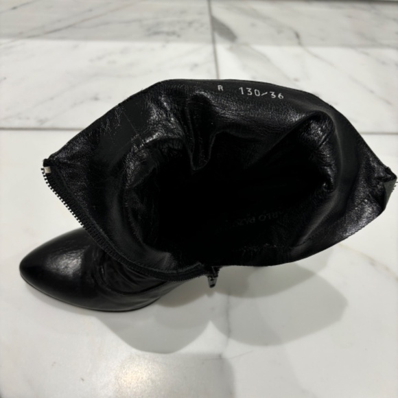 Womens Carlo Pasolini Black Leather Booties Size 36 Made in Italy - Picture 8 of 9